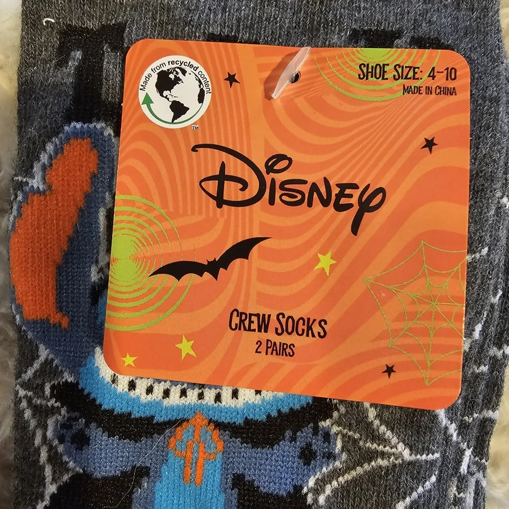 Disney Halloween Stich Crew Socks